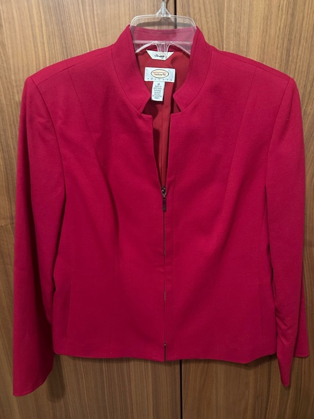 Talbots Women's Wool Blend Zip up Blazer